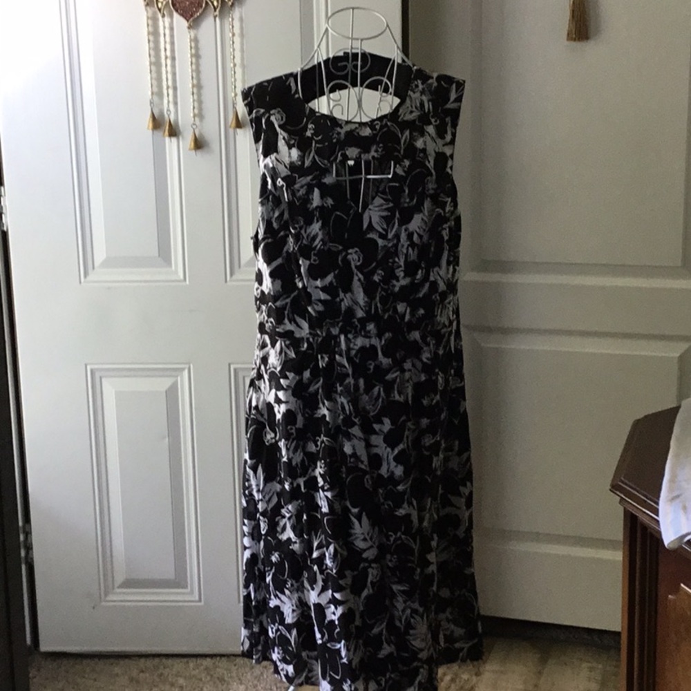 Lane Bryant Gold A-Line Dress Crew Neck Sleeveless